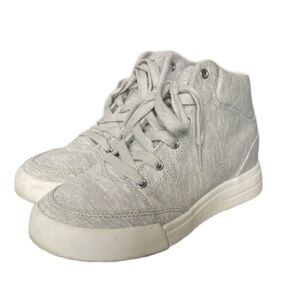 Roxy Surf “Camy” Gray Canvas High-Top Wedge Sneakers (Size: 7)